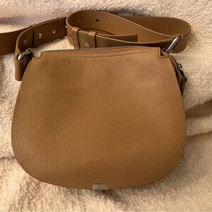 Allsaints- Captain Small Round Leather Crossbody